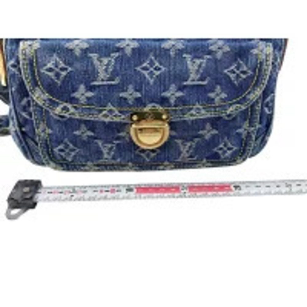 Louis Vuitton Monogram Denim Bum Bag Shoulder Blue